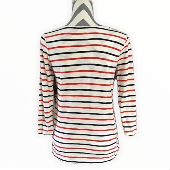Old Navy XS Striped Red, White, & Black Cotton Top - Picture 2 of 4
